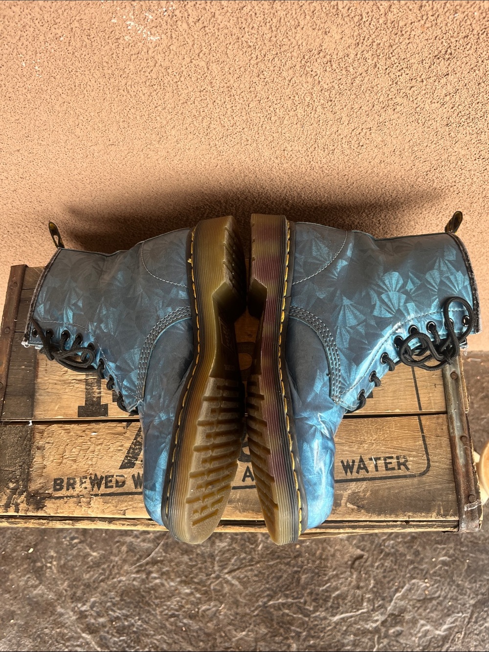Dr Martens 1460 8 eyelets Jewel sapphire boots - Picture 8 of 10